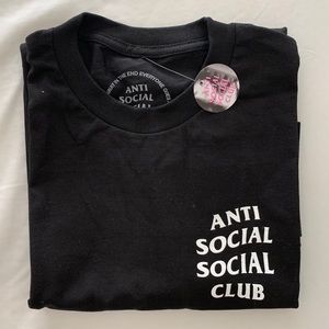 Assc anti social social club black tee shirt